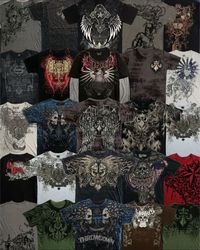 Vintage Y2K Graphic T-Shirt | Affliction, Tapout, ..