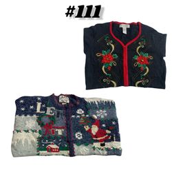 Christmas Sweater (brands) Planet & Crazy etc #110..