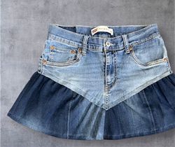 Fe-107 Upcycled Levi’s denim sexy skirt