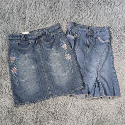 **Vintage Y2K Denim Skirt Bundle | Trendy Jean Ski..