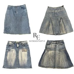 Y2K NYC IT GIRL DENIM MIDI SKIRT RE-3443