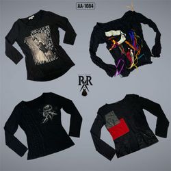 Y2K Black Gothic Girl Full Sleeve Tops (AA-1084)