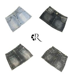 Y2K Era Cyber Girl Denim Mini Skirts RW-2175