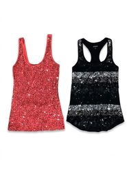 (FV-1888)     Y2K Sequin Tank Tops & Mini Skirt Bu..