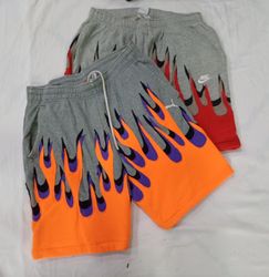 CR9616 Upcycle Mix Branded Flame Shorts