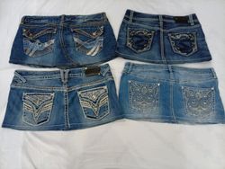 CR9620 Upcycle Y2K Mini Denim Skirts