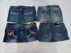 CR9621 Upcycle Y2K Mini Denim Skirts