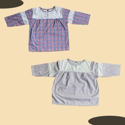 Upcycled Lace Smock Shirt