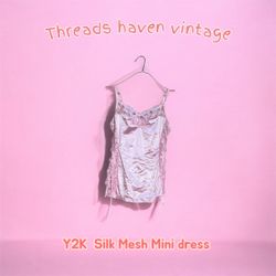 TH# 93 Y2K Mesh & Silk Midi Dress | Y2K Midi Dress..