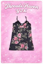 TH# 48 Y2K Printed Silk Dress Bundle | Floral & Ab..