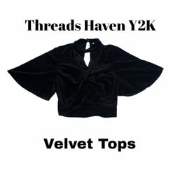 Vintage Y2K Velvet Tops & Blouses Bundle | Premium..