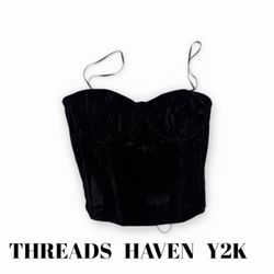 Y2K Velvet Corset Bundle | Lace-Up Bustier, Coquet..