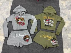Ed hardy sexy short tracksuits