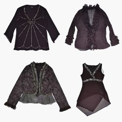 Y2K Beaded Grunge Tops