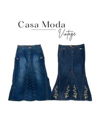 300626-3 Denim maxi skirts 10 pcs