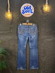 Y2K Flare Embroidered & Embellished Jeans | OSV-20..