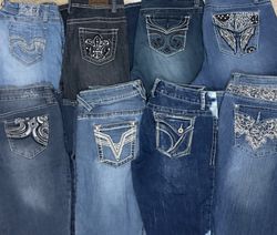 Y2K  embroidery Jeans