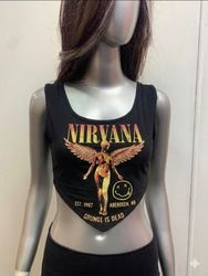 Upcycled Music Cropped Tops Y2K Style