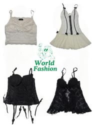 Y2k Mixed & Mesh Romantic Corset Top (WF010)