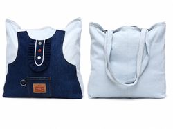 CR1874 UPCYCLED DENIM TOTE BAG
