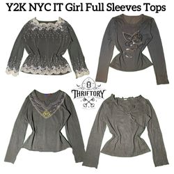 Y2K NYC IT GIRL FULL SLEEVES TOPS TY-065