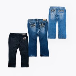 Y2K Flared/Bootcut Embellished Jeans
