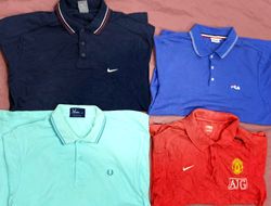 Mix collar branded t shirts
