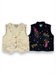 (FV-1929) Y2K Fancy Waistcoat