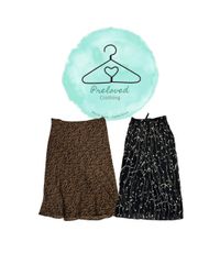 Y2k poly maxi skirts (220626-39)