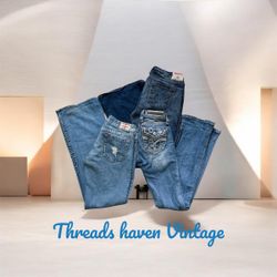 TH# 213 True Religion & Rock Revival Bootcut Flare..