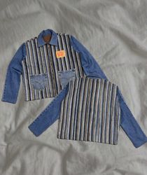 Upcycled Levi’s Striped Denim Jacket
