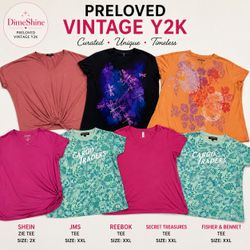 Mixed Brand Vintage Y2K Graphic Tee Bundle. 7 Piec..
