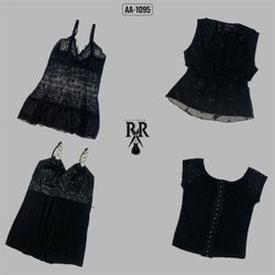 Y2K Black Gothic Mix Tops (AA-1095)