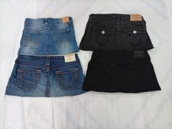 CR9718 Upcycled True Religion Mini Denim Skirts