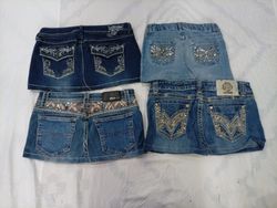 CR9719 Upcycled Y2K Mini Denim Skirts