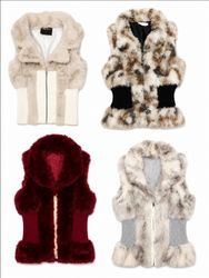 Vintage Y2K Plush Zip-Up Waistcoat Vest