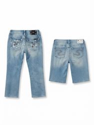 (FV-1932) Y2K Denim Capri Jeans/Pant