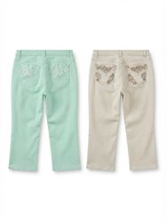 (FV-1931) Y2K Summer Colours Capri Pant/Jeans