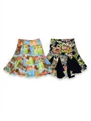 (FV-1935) Y2K Boho Floral & Abstract Skirts Bundle..