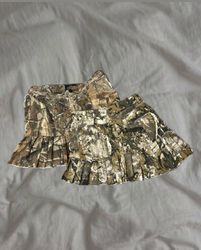 Upcycled Military Denim Mini Skirt
