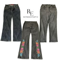 Y2K Paris Hilton Era Girl Denim Jeans RE-3454