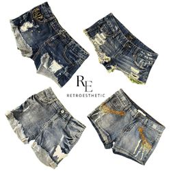 Y2K Paris Hilton Girl Denim Shorts RE-3457