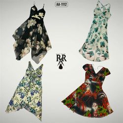 Y2k Floral Print Mix Dresses (AA-1112)