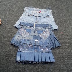 plated skirt with belt