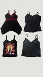 Y2k Black beauty Camitops