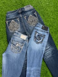 Silver &0Ther Brand y2k jeans (BN 529)