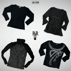 Y2k Black Gotchic Girl Full Sleeves Tops (AA-1120)