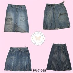 Retro Blue Denim Maxi Skirt – Timeless Y..