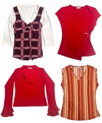 Y2K Ruby Revival x Vintage Tops: TT-285