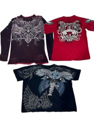 Affliction skull gothic T-shirt |V-T537
